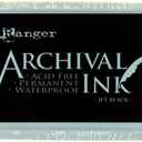 Ranger Archival Ink Pad, Jet Black – Permanent, Waterproof, Acid-Free, Non-Toxic – Won’t Bleed or Smudge – Provides Vivid and Crisp Stamping Results – Air Dry on Matte and Heat Set on Glossy Surfaces