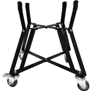 Quantfire Large Big Green Egg Nest, Grill Stand for Big Green Egg Accessories, Rolling Nest with Heavy Duty Locking Caster Wheels Powder Coated Steel for BGE Smoker Kamado Joe Accessories
