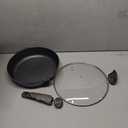 SENSARTE Nonstick Frying Pan Skillet with Lid, 13.3 Inch Large Deep Frying Pan, 6 Qt Non Stick Saute Pan with Cover, Induction Pan, Healthy Non Toxic Cooking Pan with Helper Handle, PFOA PFOS Free (Classic Black)