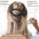 6 Pack Flat Hair Claw Clips for Women Duck Billed French Lay Down Hair Barrettes Accessories 100% Polycarbonate Matte Dark Brown