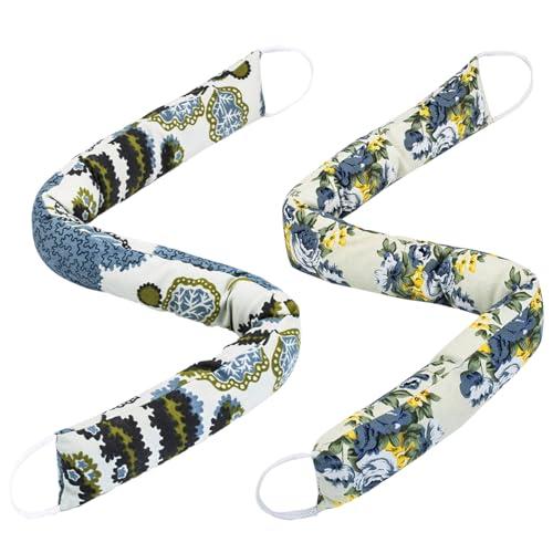 CERAYOU 2 Pack 36 Inch 2.8 Inch Wide Slim Under Door Blocker Door Draft Stopper, Bottom Blocker Weighted Gap Filler Saving Energy Sound Air Noise Light Stopper Canvas Cotton Cartoon Print 2.2Lb