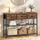 SONGMICS Console Table with 3 Fabric Drawers, Narrow Entryway Furniture, 11.8"D x 38.9"W x 31"H