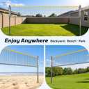 Haokelball Outdoor Badminton Net Set with Anti-Sag Winch System - 20ft Badminton Net, 4 Rackets, 3 Shuttlecocks & Carry Bag, Badminton Set for Backyard, Grass, Beach, Holiday Games