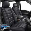 Seat Covers Fit for Ford F150 : 2009-2024 2025 - F250/F350/F450 2017-2024 2025 Pick-up Truck Full Set Car Seat Covers (Black, 5 Seats)