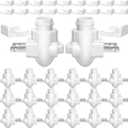 Tuanse 20 Sets Plug in Night Light Module Night Light Base with Shade Mounting Clip Plastic Lights Rotating Base for Making Your Own Decorative (White)
