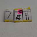 Set of 3(Acoustic 6 Foot Braided/Audio Adapter/Universal Earbud Tips)