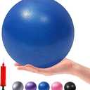 Small Exercise Yoga Ball for Pilates, Barre & Physical Therapy – Includes Air Pump, Anti-Burst, Easy to Inflate– Home & Gym Fitness Accessory (Blue, 6 Inch)