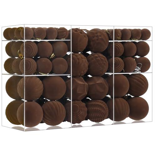 36 Pcs Christmas Velvet Balls Set, Christmas Balls Decorations, Flocked Hanging Ornaments for Xmas Tree Wedding Anniversary Party