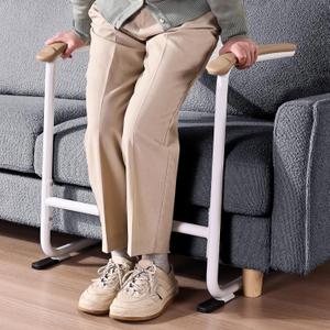 Couch Stand Assist Aid for Elderly, Help Get Up Out from Chairs for Seniors, Mobility Lift Support Bar, Floor to Top 25.5 inches (White)