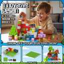 200PCS Magnetic Blocks - Magnetic Building Toys with 6PCS Bases, Travel Magnetic Tiles Game for Kids, Mini Magnetic Tiles for Toddler Boys Age 3-5 4-8 8-12, STEM Sensory Outdoor Travel Toys Gifts