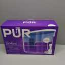 PUR 30-Cup Water Filter Dispenser with 1 Genuine PUR Filter, Large 30-Cup Capacity, 2-in-1 Powerful, Faster Filtration, Lasts 2 Months or 40 Gallons, Dishwasher Safe, White/Blue (DS1800Z)