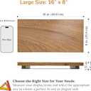 Large 16" Acacia Wood Riser Pedestal Stand – Farmhouse Wood Display Riser for Kitchen and Bathroom Décor - Counter Display, Plant Stand, Jewelry Holder, Vanity Tray, Candle Stand (L:16"x8"x1.57")