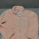 Arshiner Girls Fleece Jacket Sherpa Fall Winter Full Zip Fuzzy Coat Outwear with Pockets (7-8 Years, Pink)