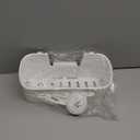 LEVERLOC Shower Caddy Suction Cup, Shower Organizer Removable Bathroom Shelf, Storage Suction Powerful Max Hold 22lbs Bathroom Caddy Waterproof Holder, White