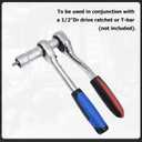 18PCS Steering Hub Suspension Shock Absorber Strut Nut Removal Tool Socket Kit, 1/2 inch Suspension Strut Spreader Tool Set, with Gloves