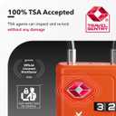 Luggage Locks TSA Approved with Inspection Indicator and Resettable 4-Digit, Easy-to-Read Combination, TSA Locks for Luggage, Suitcases, Backpacks & Travel Bags, Orange, 3-Pack