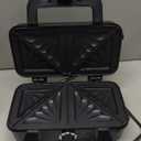 FOHERE Sandwich Maker 3 In 1 Waffle Maker With Removable Plates,1200W Grilled Cheese Maker, 5-gear Temperature Control, Non-stick Coating Easy to Clean, Indicator Lights, Silver/Black