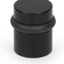 Mega Handles Floor Door Stopper, Black Stopper Quickly Installed Wall Protector, Wall Protectors from Door Knobs, Floor Door Stop with Mounting Hardware Included - Matte Black - 1.5 Inch