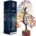 7 Chakra Tree of Life - Crystal Tree for Positive Energy - Healing Crystals and Stones - Birthday Gifts for Women, Home Office Decor -10-12" (Seven Chakra C16)