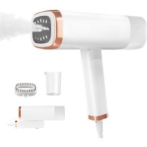 Portable Hand Held Steamer for Clothes - Foldable Clothes Steamer 20S Fast Heat-up, Steam Cleaner Effectively Removes Wrinkles for All Fabric, 100Ml Capacity Water Tank (White)
