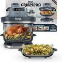 Ninja Crispi Pro 6-in-1 Glass Air Fryer | With Nontoxic, 6qt & 2.5qt Containers & Lids | Microwave, Freezer, Dishwasher Safe | 450°F Max Temp | 1800 Watt | Cyberspace | AS101CY