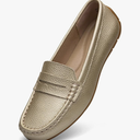 Women's Comfortable & Lightweight Leather Penny Loafers Slip-Ons Cute Business Casual Dress Shoes Work Office Flats Everyday Walking Shoes Driving Mocs for Women Size 8,5