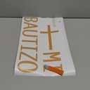 Mi Bautizo Decal Sign - Baptism Party Decorations Mi Bautizo Backdrop Sign, God Bless Christening Confirmation Religious First Holy Communion Party Backdrop Sign