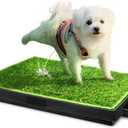 Hompet Dog Toilet Indoor Puppy Training Pad, Dog Potty Pet Training Grass Mat, Removable Waste Tray for Easier Clean Up, Artificial Turf, 25"20"