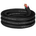 10/4 Wire 30amp 10 Gauge SJOOW Cable 10AWG 4 Conductor,300V SJOOW Portable Power Cord Cable for Welder,Battery Charger,RV Generator,Machinery-10ft Extension Cord for Industrial Commercial Outdoor Use