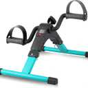 Folding Pedal Exerciser, Mini Under Desk Bike - Portable Foot Hand Cycle Peddler Machine Bicycle Exerciser for Arm Leg While Sitting