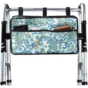 Walker Bag, Bag for Walker, Walker Accessories, Multi-Purpose Walker Bags for Folding Walker Fits for Seniors Storage Water Bottle,Medicine Attachment, Walker Basket for Folding Walker (Print)