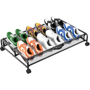 Under Bed Shoe Storage Organizer, Rolling Under Bed Storage Containers with Wheels, Under Bed Shoe Organizer Drawer Space Saving for bedroom (1 Pack)