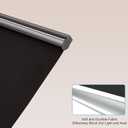 MYshade Free-Stop Cordless Roller Shades for Windows Room Darkening Roller Shades & Blinds Same Color Both Sides Fabric Pull Down Shade for Home Office Indoor Easy to Install Black(40" W X 72" H)