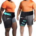 5 in 1 Hip Brace for Women Men Sciatica Pain Relief Devices - Adjustable Groin, Hip Flexor Compression Wrap for Comfortable Thigh, Hamstring & Sciatic Nerve Support, Improved Mobility & Recovery (PLUS \ RIGHT LEG)