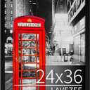 Lavezee 24x36 Poster Frame Black Display 24 x 36 Inch Photo Picture Frame for Wall, Metal 24 by 36 Frame for Wedding Christmas Birthday Thanksgiving Mother's Day