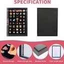Light Up Pin Display Case 16x12 Black Enamel Pin Display Board with Light, Pin Holder and Pin Collection Display Frame, Pin Display for Wall or Tabletop, Pin Board for Enamel Pins