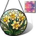 Daffodil Flower Acrylic Suncatcher Sun Catchers Indoor Window Gifts 6.3"