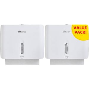 Commercial Paper Towel Dispenser Wall Mount with Key Pack of 2 Plastic 10 Length X 8 Height X 3 Depth for Restroom