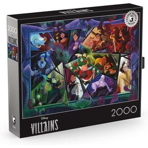 Ceaco 2000 Piece Disney Silver Select Villains Jigsaw Puzzle Relaxing and Fun Activity for Adults, Pieces