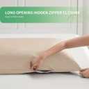 Body Pillowcase, Cooling Viscose from Bamboo Pillow Cover with Zipper Closure, Soft Moisture-Wicking for Hot Sleepers, Hair and Skin-Friendly, Light Khaki, 1 Pack