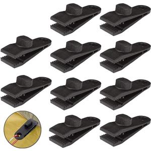 HengLiSam Tarp Clips, Heavy Duty Lock Grip, Clamps Withstand 60mph Strong Wind Fit for Awnings, Outdoor Camping, Caravan Canopies, Car Covers, Swimming Pool Covers (Pack of 6)