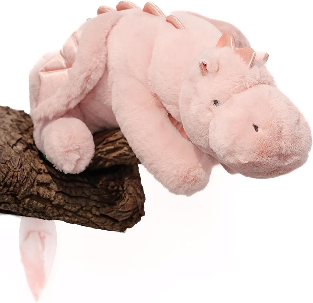 40In 2Lb Weighted Stuffed Animals,Cute Plush Dragon,Weighted Stuff Dinosaur Toy for Kids Adult Gift or Decoration (2lb, Pink)