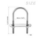 METALLIXITY U Bolts 4 Sets (M6x36x83mm), Round U Bolt 304 Stainless Steel with Accessories - for Construction, Pipe