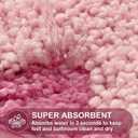 ORTIGIA Long Cute Scalloped Bathroom Rugs Runner, Fun Candy Pink Plush Microfiber Scallop Bath Mats Non Slip Washable Quick Dry Absorbent, Rug Carpet for Bathtub Sink Laundry Room Bedroom, 17x47