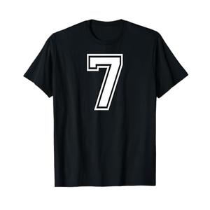 7 Number Seven Team Sports Graphic Design Matching Varsity T-Shirt Size XL
