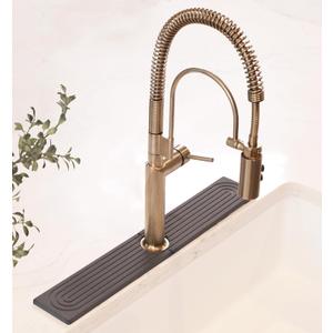 Drying Stone Faucet Tray for Kitchen Sink | Diatomite Sink Tray | Super Absorbent Quick Drying Stone Mat | Kitchen Tray for Counter | Faucet Splash Guard for Bathroom Counter (Dark Gray, 23.6" x 3.9")