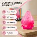 Dream Drop Stress Balls, Silicone Fidget Toys for Anxiety & Sensory Relief, Squishy Cube Drop Malt Sugar Balls, Fidgets Autism, Office & Classroom Calm Down Prizes ( Pink, 1 Pack)