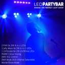 Telbum DJ Lights Package with Stand 7.5Ft, DJ Light for Parties Sound Activated, DMX & Remote Control Portable Gig Bar Lights LED Stage Lighting System for Band, Booth, Wedding, Events, Shows
