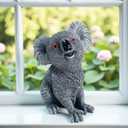 Cute Garden Koala Statue Outdoor Decor, 5.9 Inches Resin Seated Koala Figurine Animal Sculpture for Patio Lawn Yard Home Office Desk Ornaments