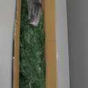 5 Ft Pencil Artificial Christmas Tree with 550 Branch Tips, Spruce Green,180 LED Warm White Lights, Include Metal Stand, UL Plug in, Slim Skinny Xmas Pencil Tree Decor for Holiday Home Indoor Outdoor